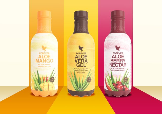 aloe vera juices bottles